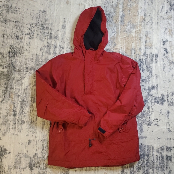 Vintage GAP Women's Red Fleece Lined Anorak Pullover Jacket sz Medium - Picture 13 of 16